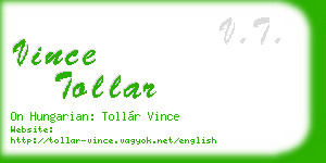 vince tollar business card